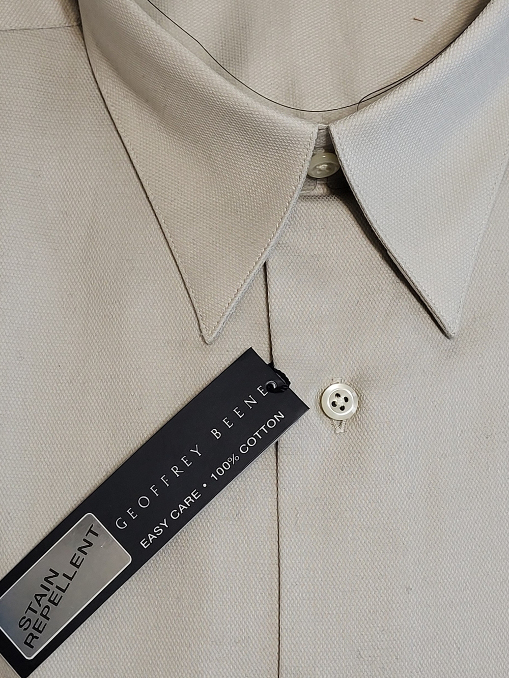 Geoffrey Beene Men's Light Cream Dress Shirt